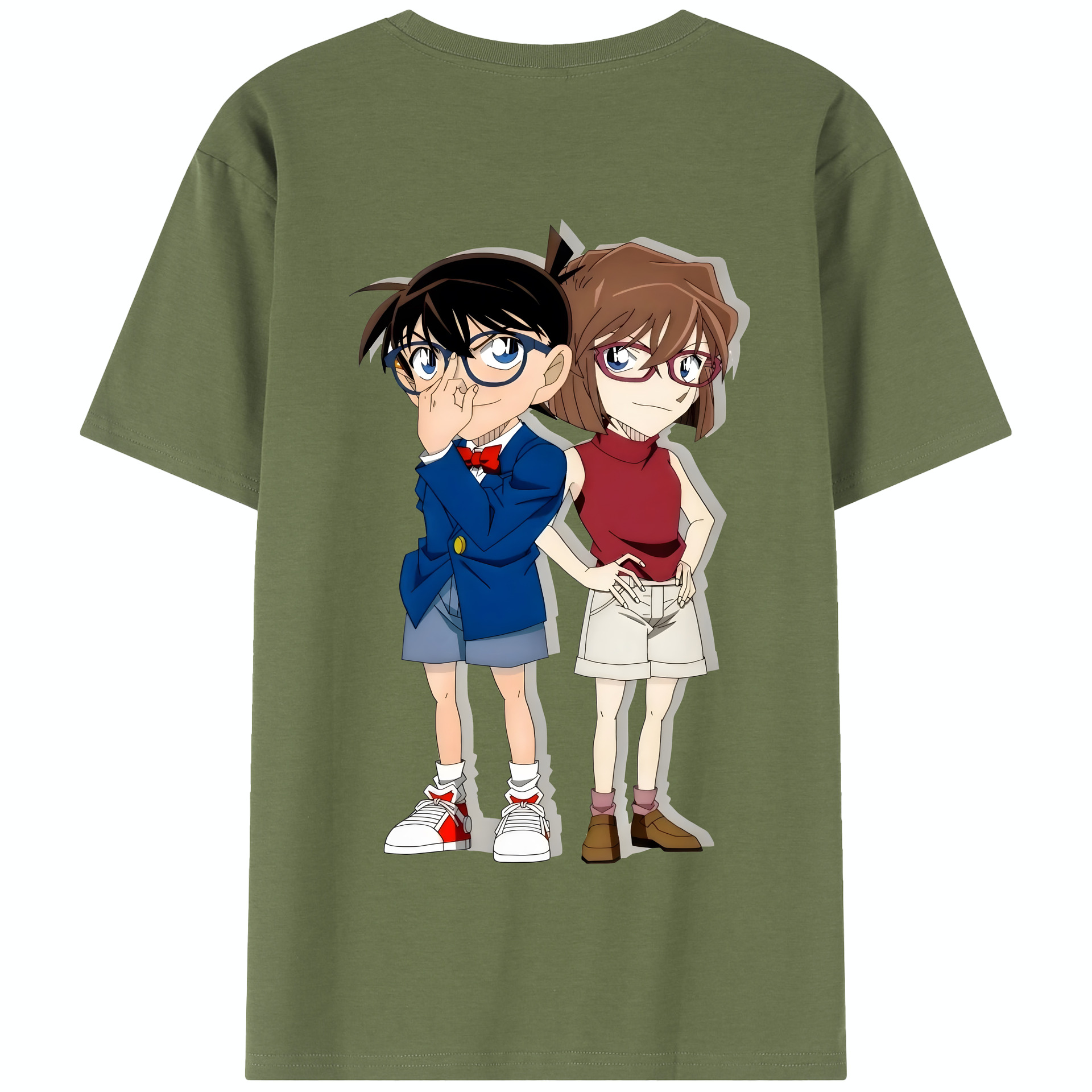 （画像用） 名探偵コナン 灰原 哀 はいばら あい Detective Conan Anita Hailey、Vi Graythorn Haibara Ai 綿100％半袖Tシャツ（背面プリント）